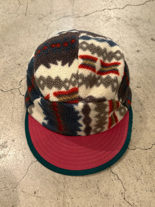 90's PATAGONIA「Winter Duckbill Cap」総柄 フリースキャップ