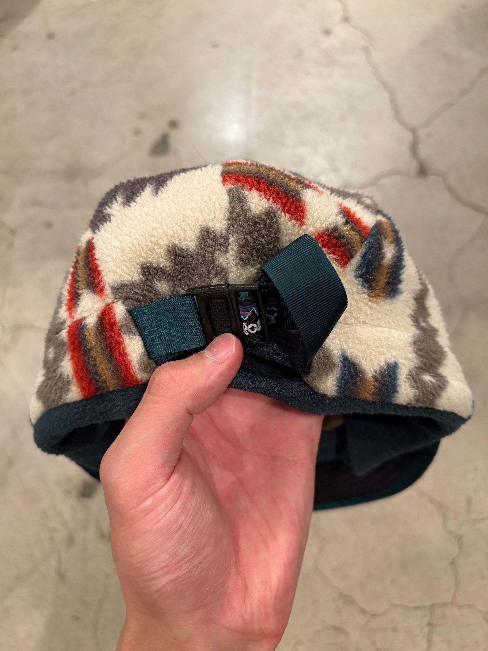 90's PATAGONIA「Winter Duckbill Cap」総柄 フリースキャップ