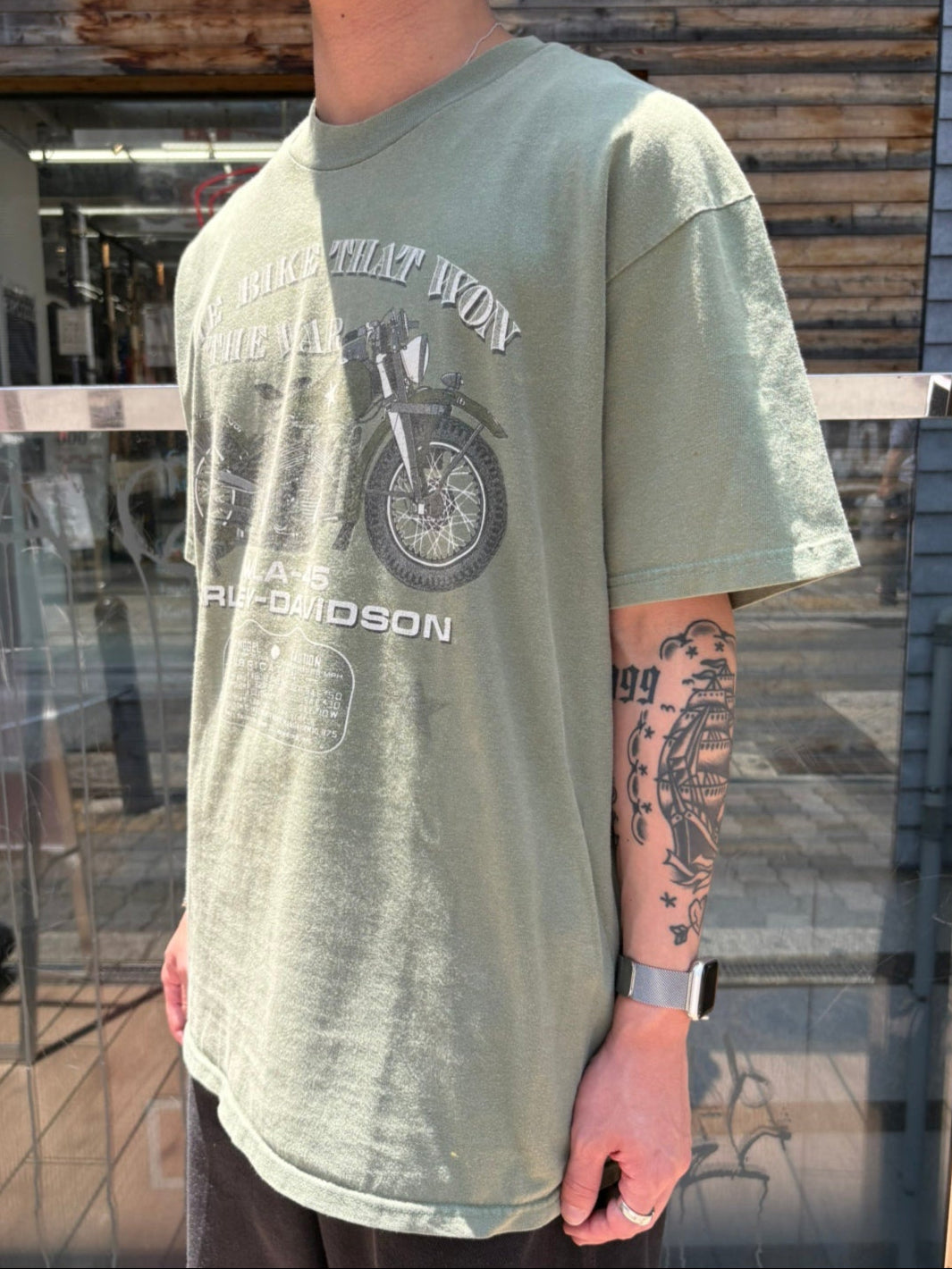 00's HARLEY-DAVIDSON「WLA-45 Motorcycle」USA製 ハーレーTシャツ