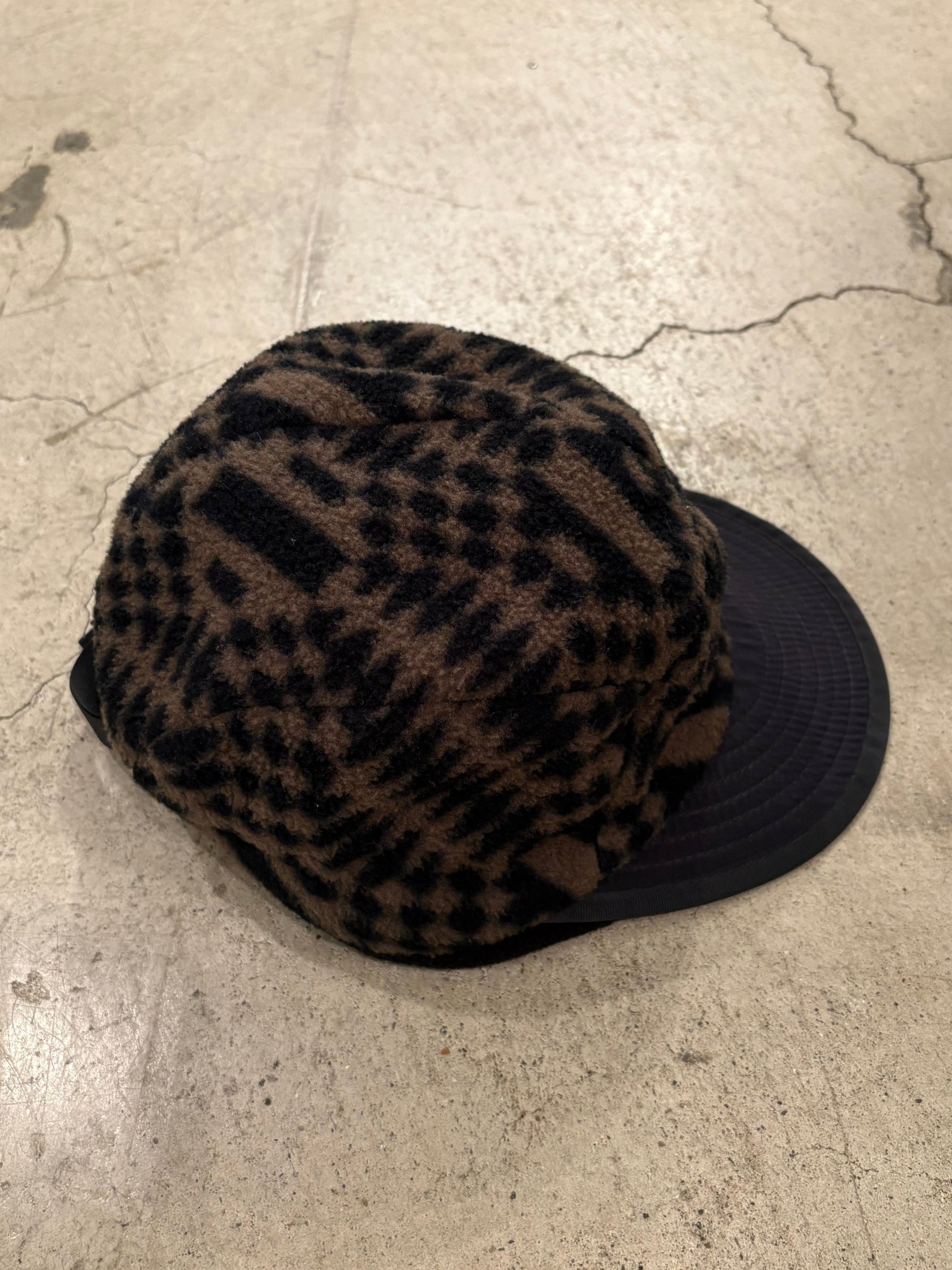 90's PATAGONIA「Winter Duckbill Cap」総柄 USA製 フリースキャップ