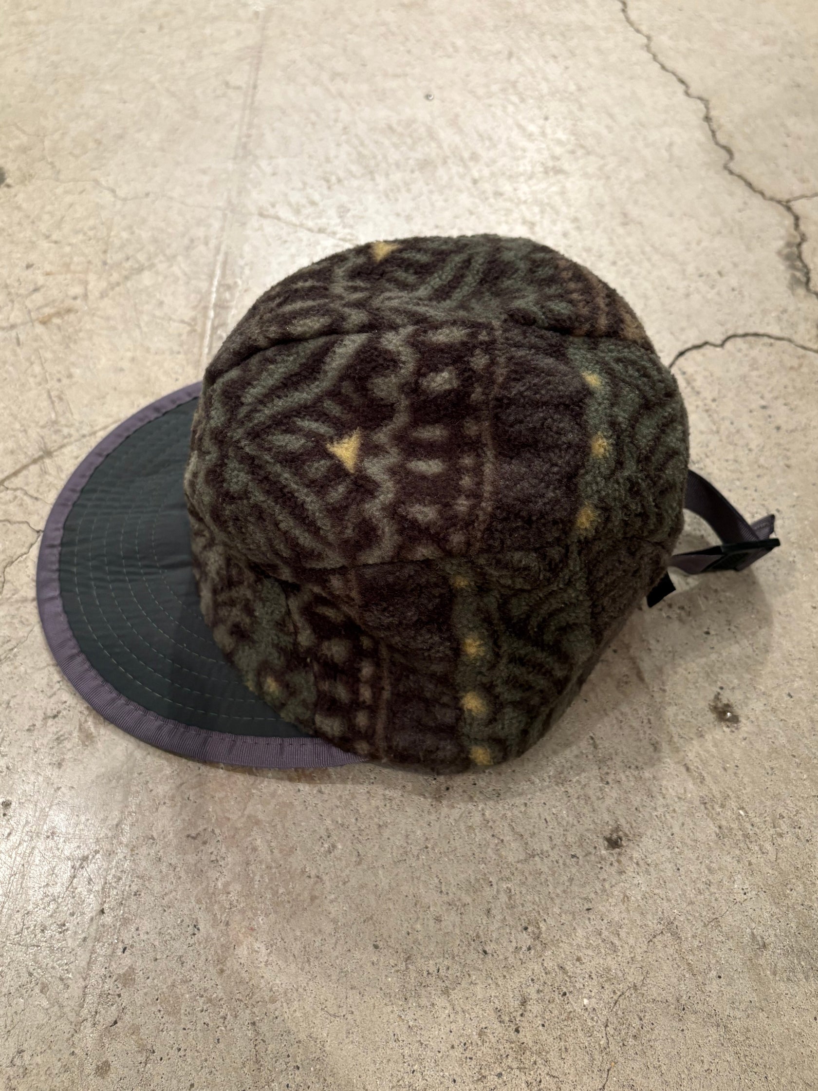 90's PATAGONIA「Winter Duckbill Cap」総柄 USA製 フリースキャップ