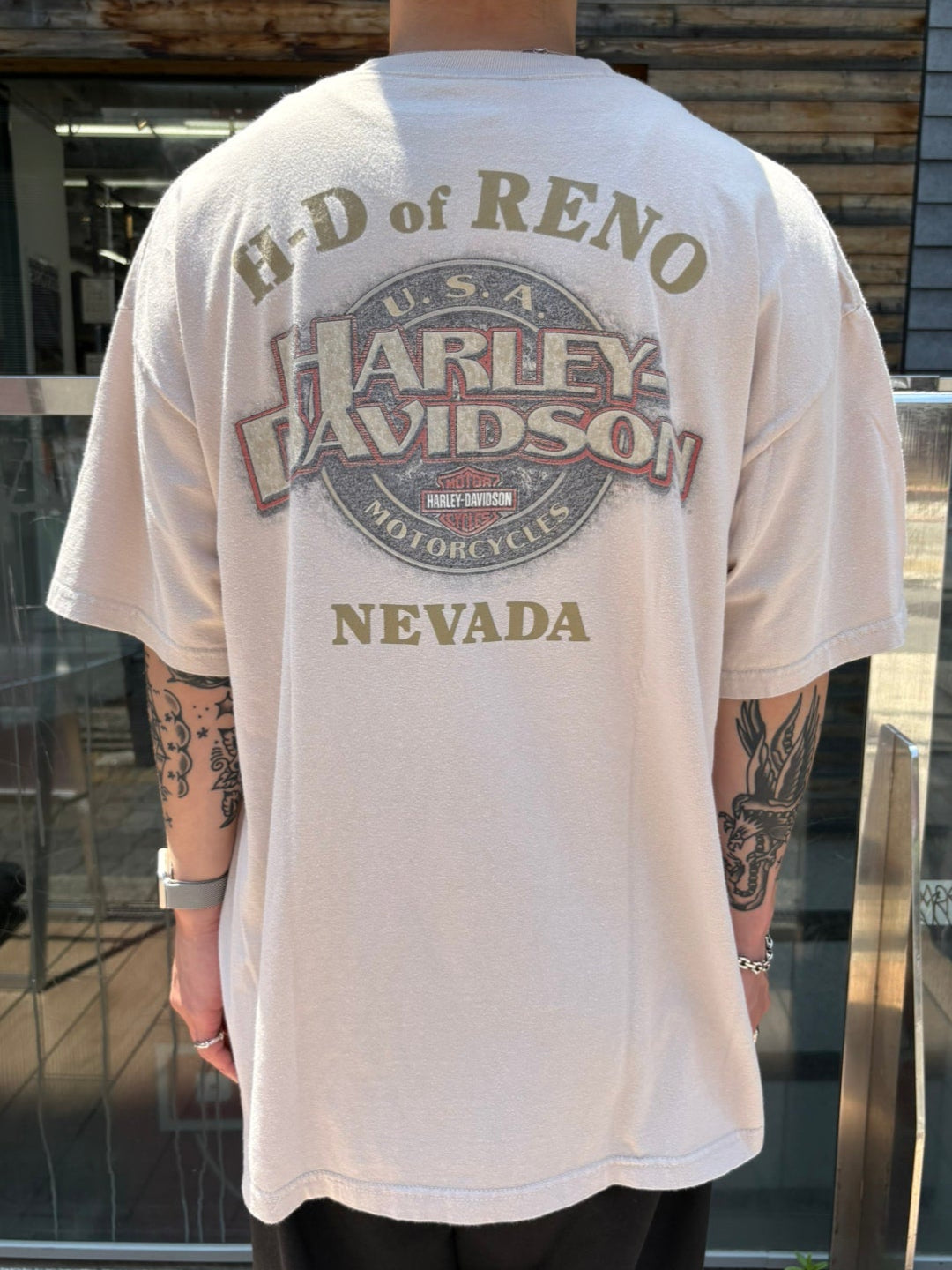 00's HARLEY-DAVIDSON「RENO Tribal」USA製 ハーレーTシャツ