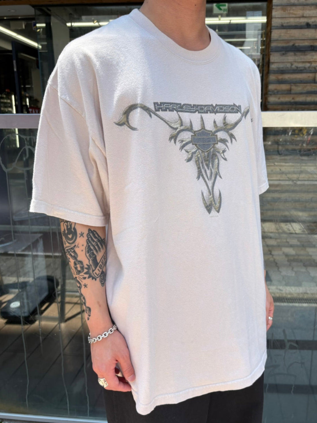 00's HARLEY-DAVIDSON「RENO Tribal」USA製 ハーレーTシャツ