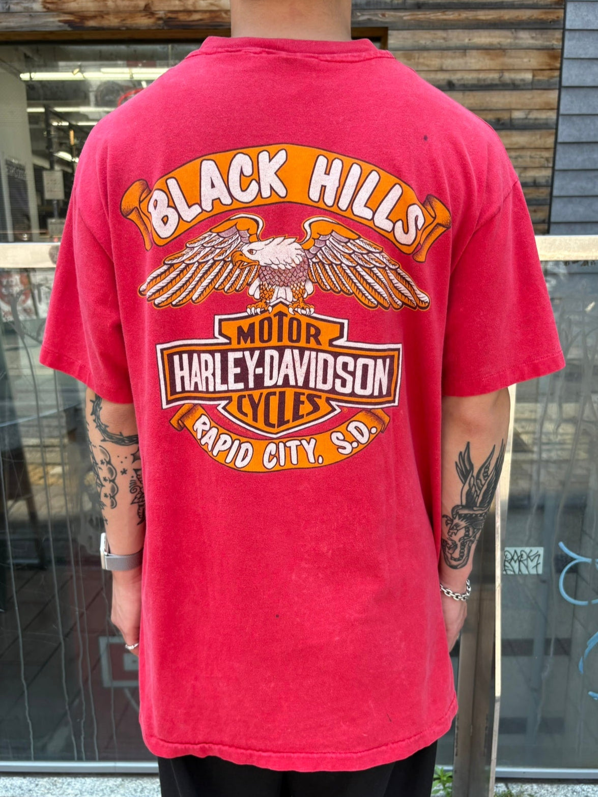 90's HARLEY-DAVIDSON「Black Hills Eagle」ハーレーTシャツ