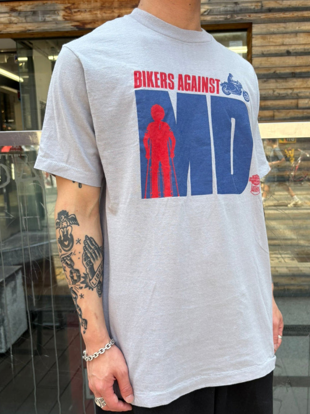 90's HARLEY-DAVIDSON「Bikers Against MD」USA製 ハーレーTシャツ
