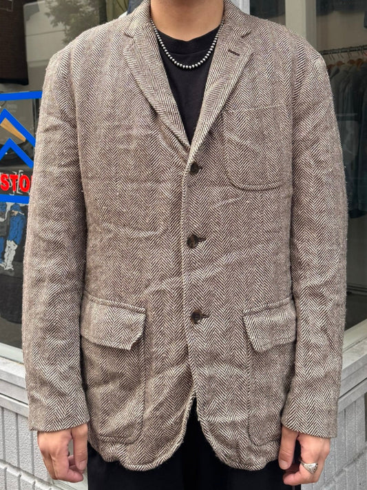 90's POLO RALPH LAUREN 「Herringbone」ツイードテーラードジャケット