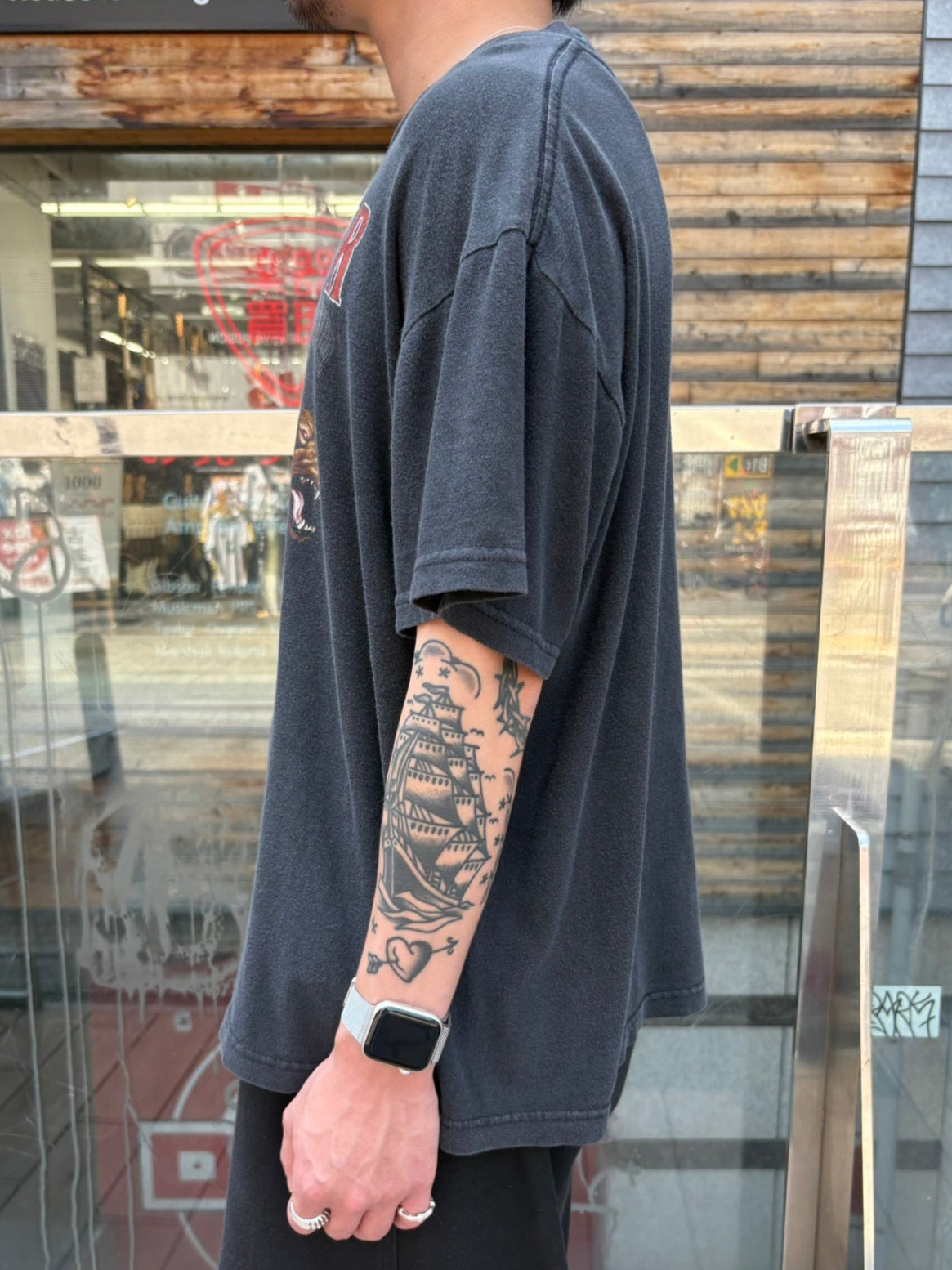 00's HARLEY-DAVIDSON「AMERICAN BIKER ケルベロスグラフィック」 ハーレーTシャツ