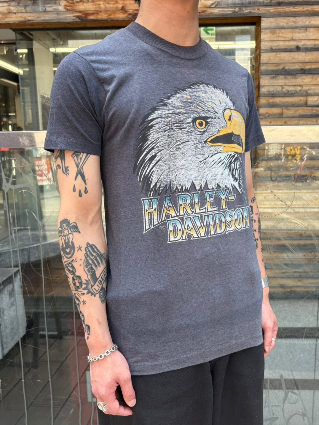 90's HARLEY-DAVIDSON「Eagleface」USA製 ハーレーTシャツ