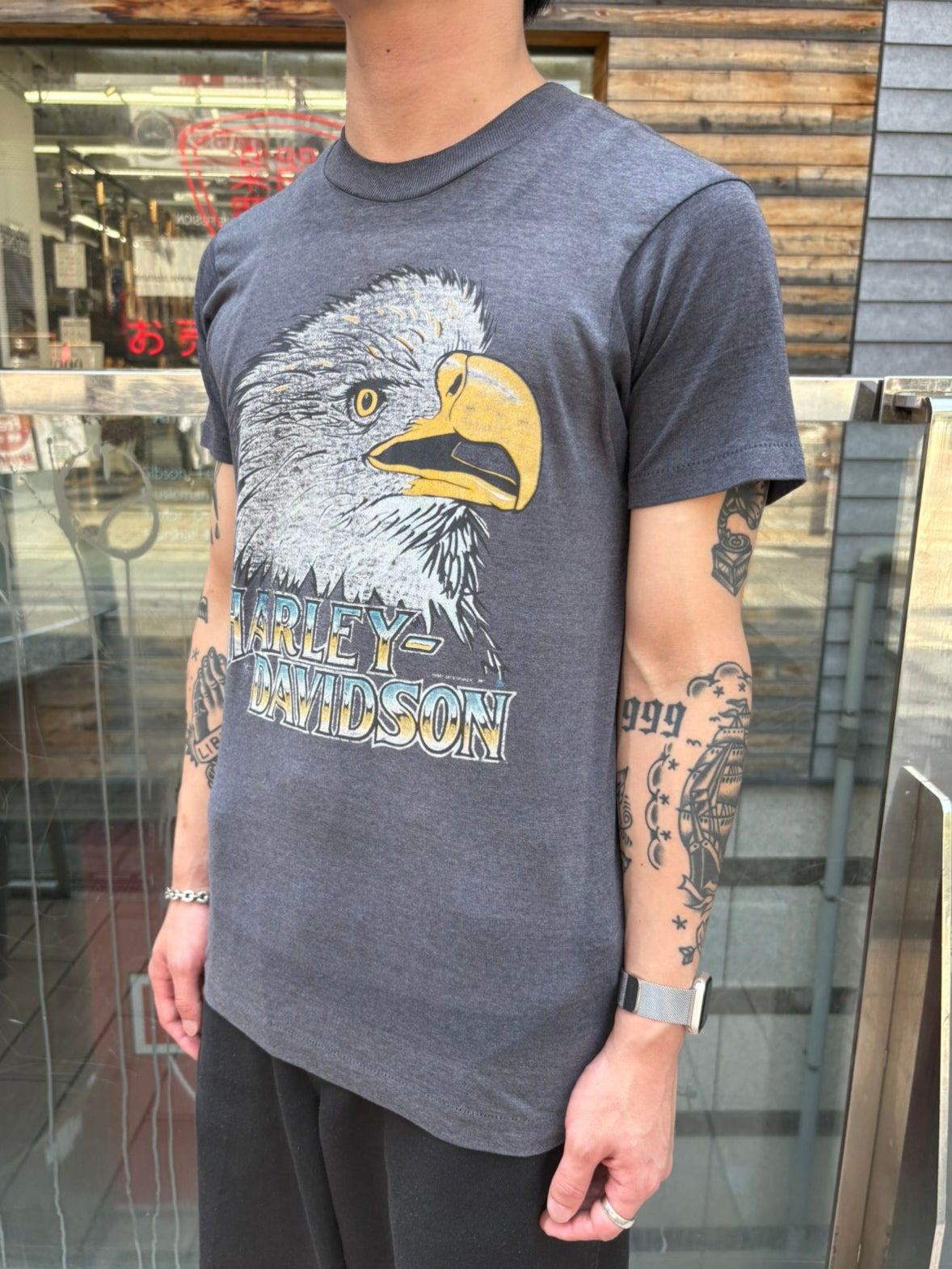 90's HARLEY-DAVIDSON「Eagleface」USA製 ハーレーTシャツ