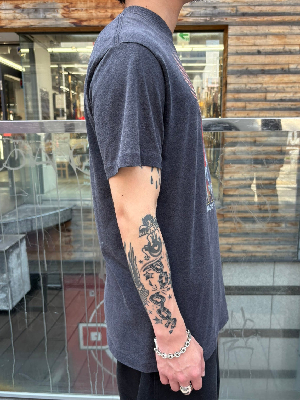 90's HARLEY-DAVIDSON「Eagle&星条旗」USA製 ハーレーTシャツ