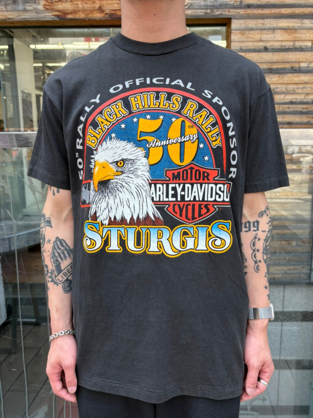 90's HARLEY -DAVIDSON 「Black Hills Rally 50th Anniversary 」USA製 ハーレーTシャツ