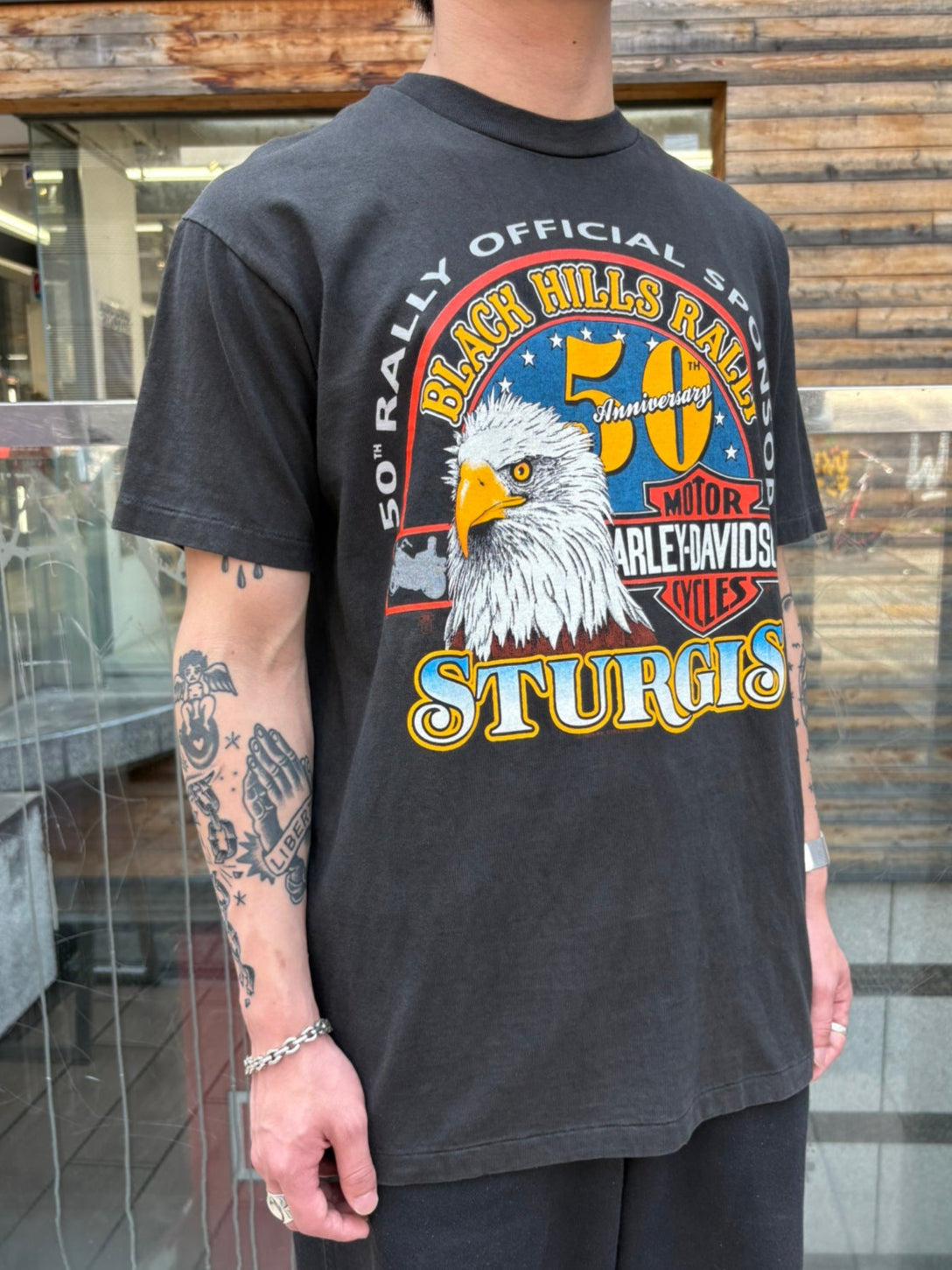 90's HARLEY -DAVIDSON 「Black Hills Rally 50th Anniversary 」USA製 ハーレーTシャツ