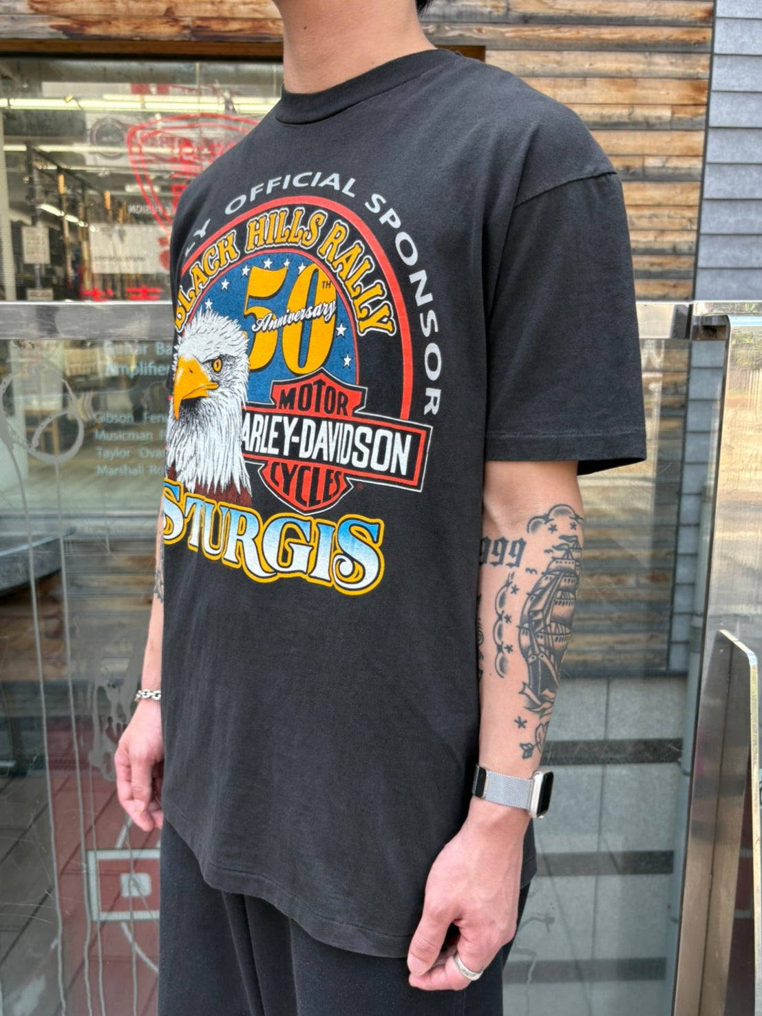 90's HARLEY -DAVIDSON 「Black Hills Rally 50th Anniversary 」USA製 ハーレーTシャツ
