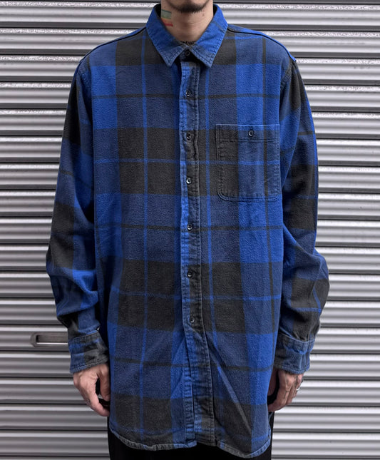 80's Eddie Bauer「黒タグ」チェックネルシャツ