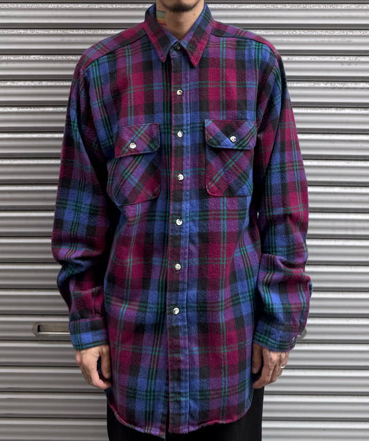 90's FIVE BROTHER チェックネルシャツ