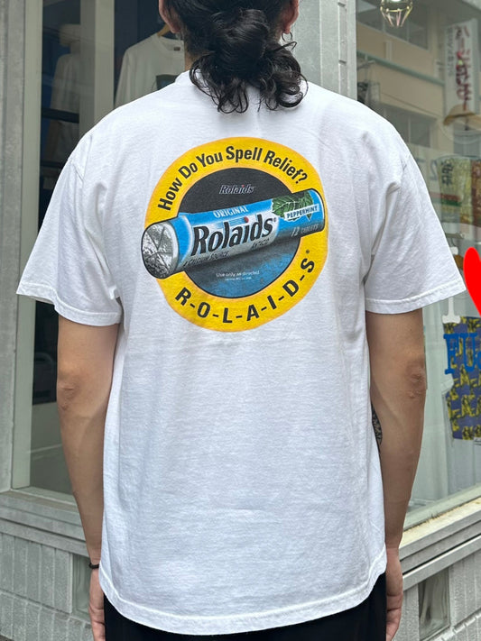 90's ROLAIDS 「How Do You Spell Relife?」企業Tシャツ