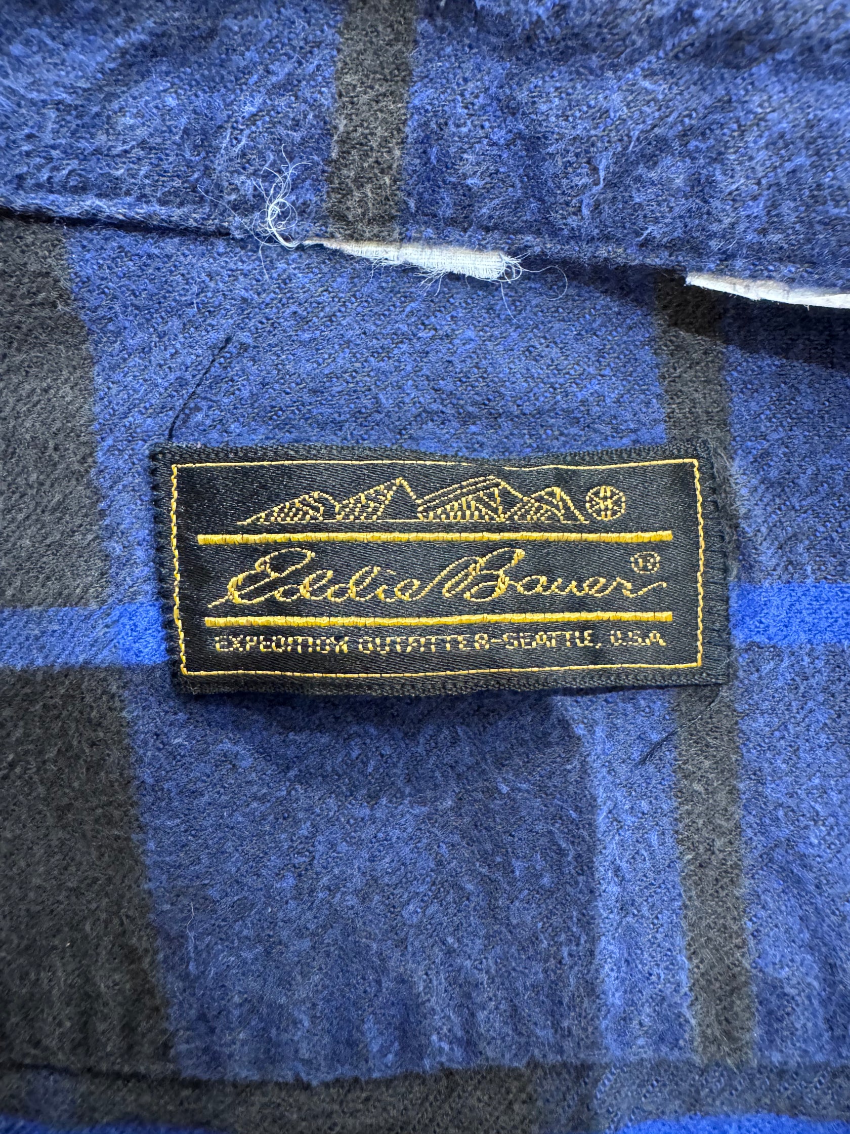 80's Eddie Bauer「黒タグ」チェックネルシャツ