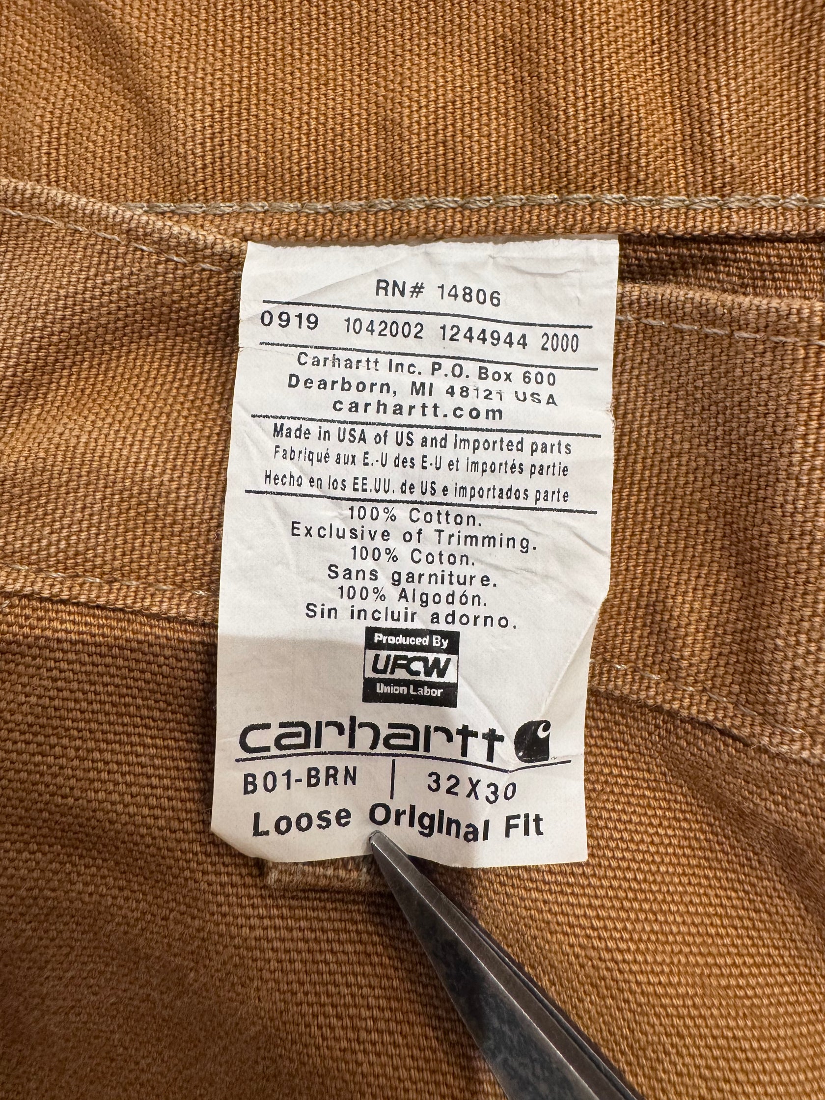 00’s carhartt 「ダブルニー」USA製 ペインターパンツ