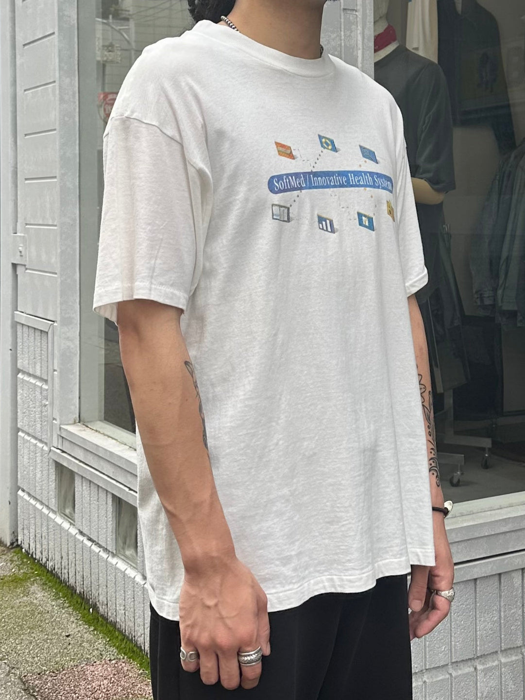 00's SOFTMED「Innovative Health Systems」企業Tシャツ USA製
