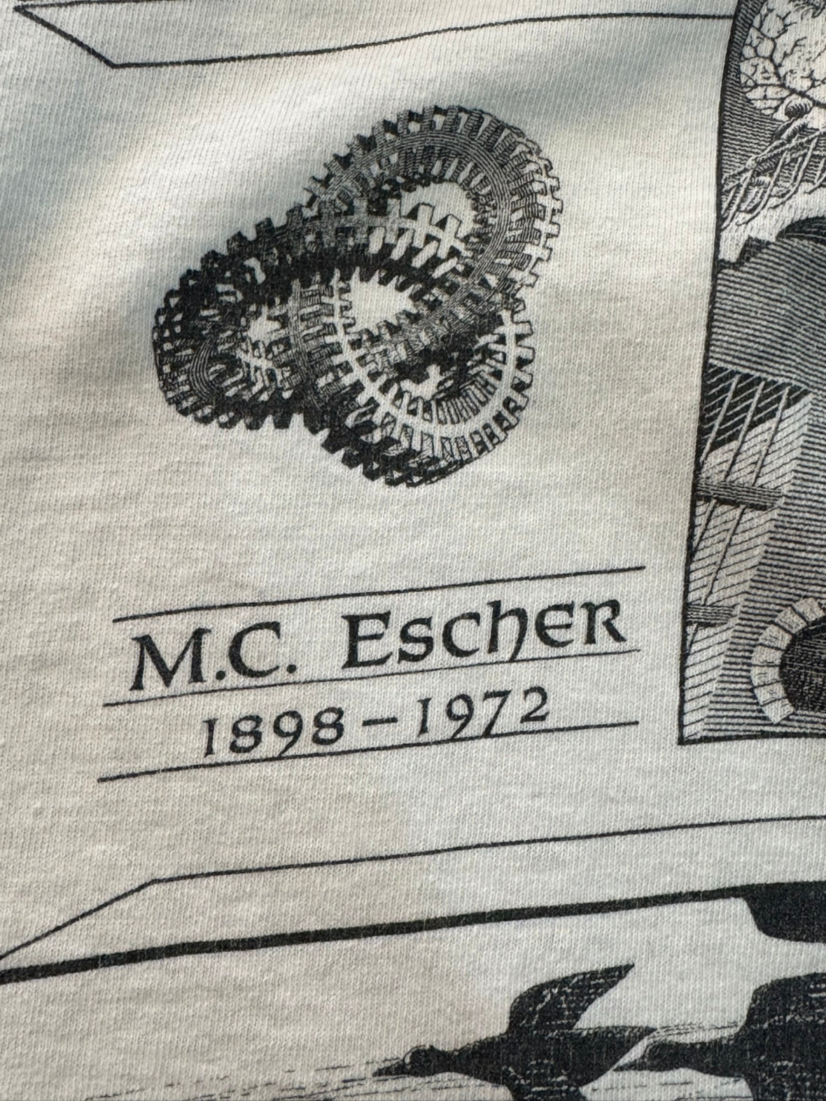 90's M.C.Escher 騙し絵 アートTシャツ
