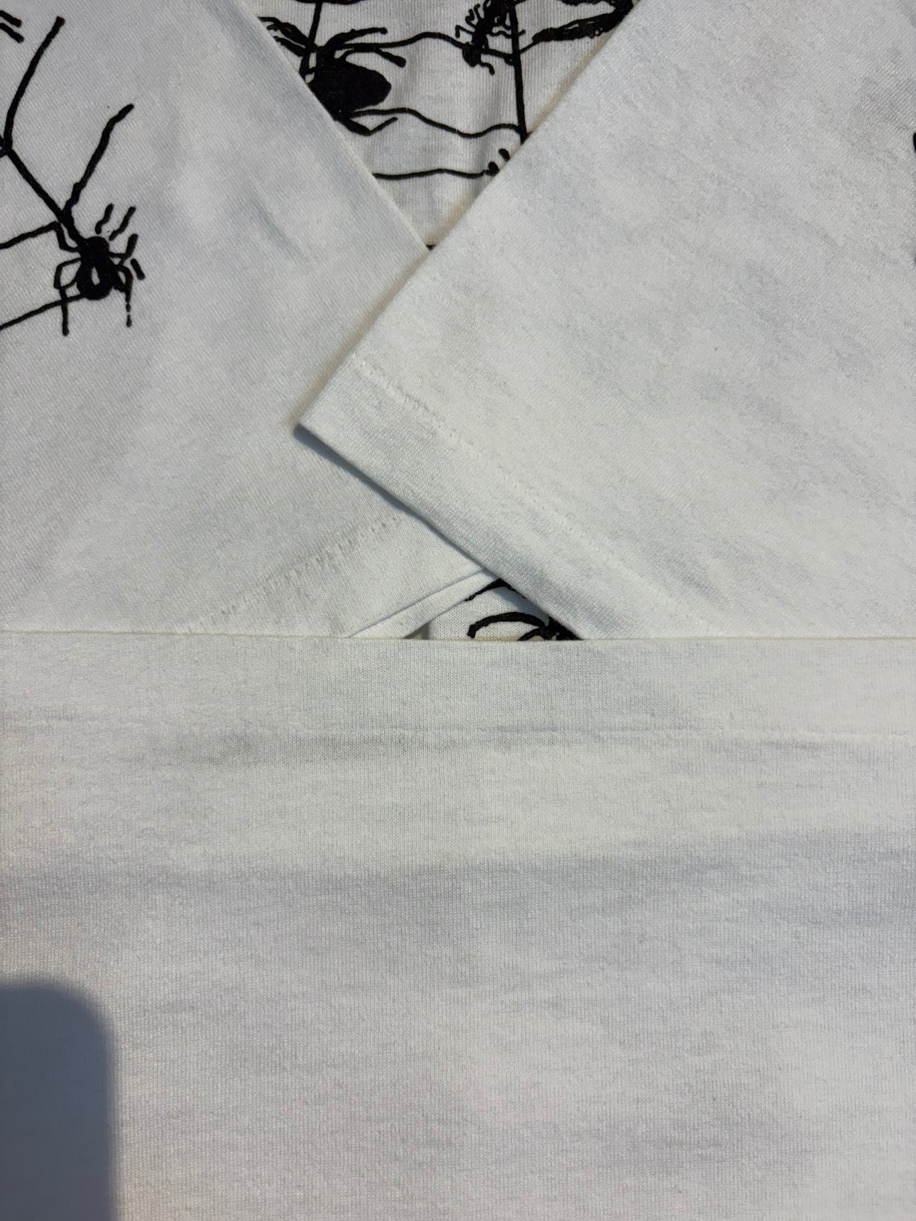 90's「SPIDER WEB PRINT」USA製 ホワイトTシャツ