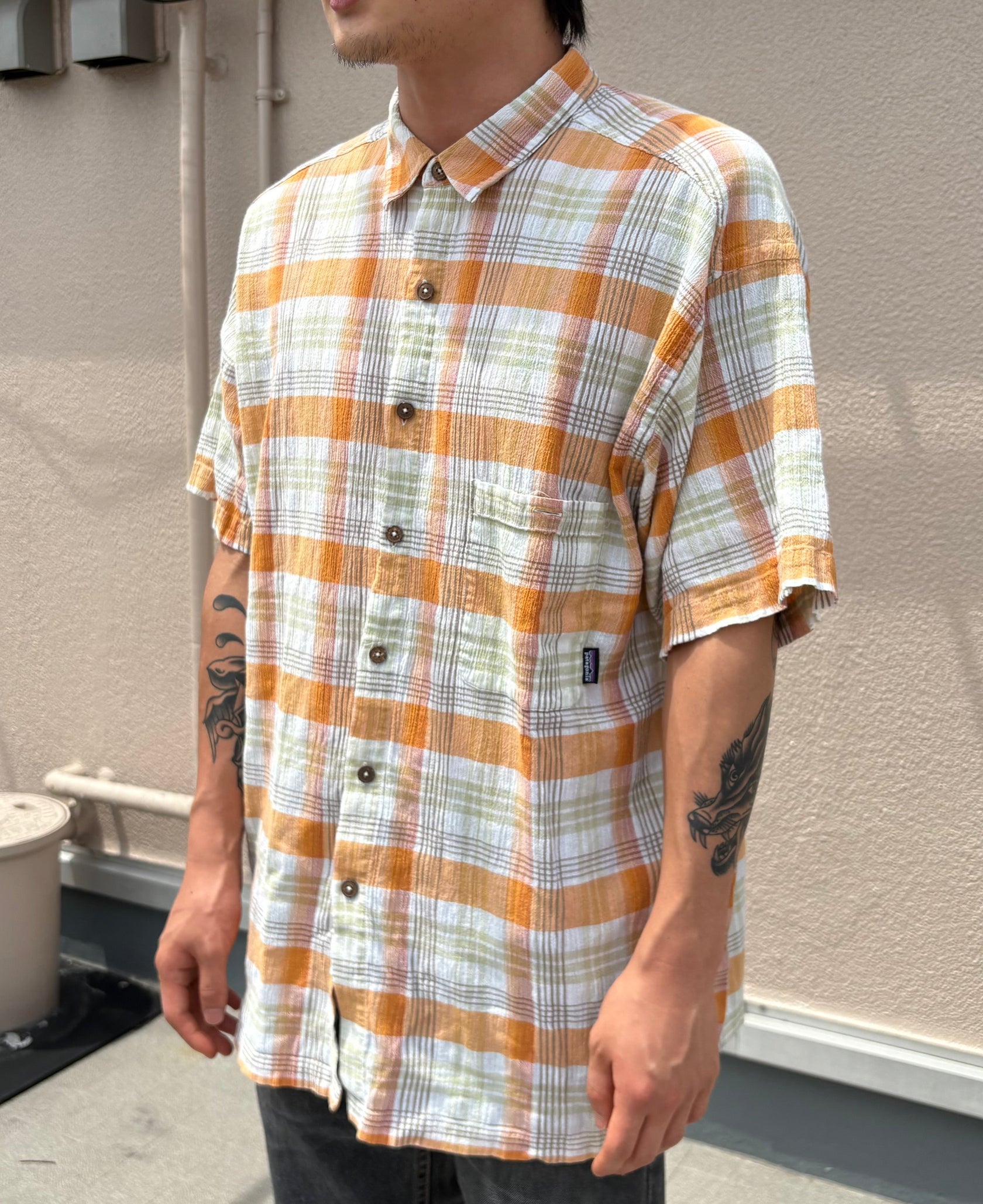 00's PATAGONIA「AC Yarn Dye Shirt」半袖シャツ