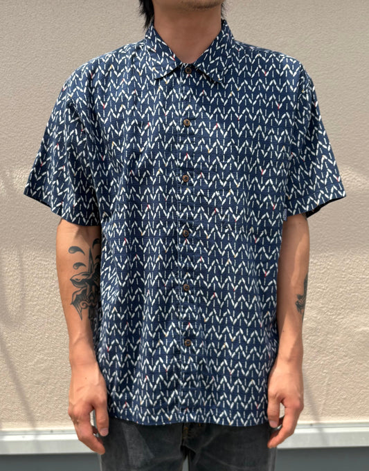00's PATAGONIA「KASURI Japanese pattern A/C Shirt」半袖シャツ