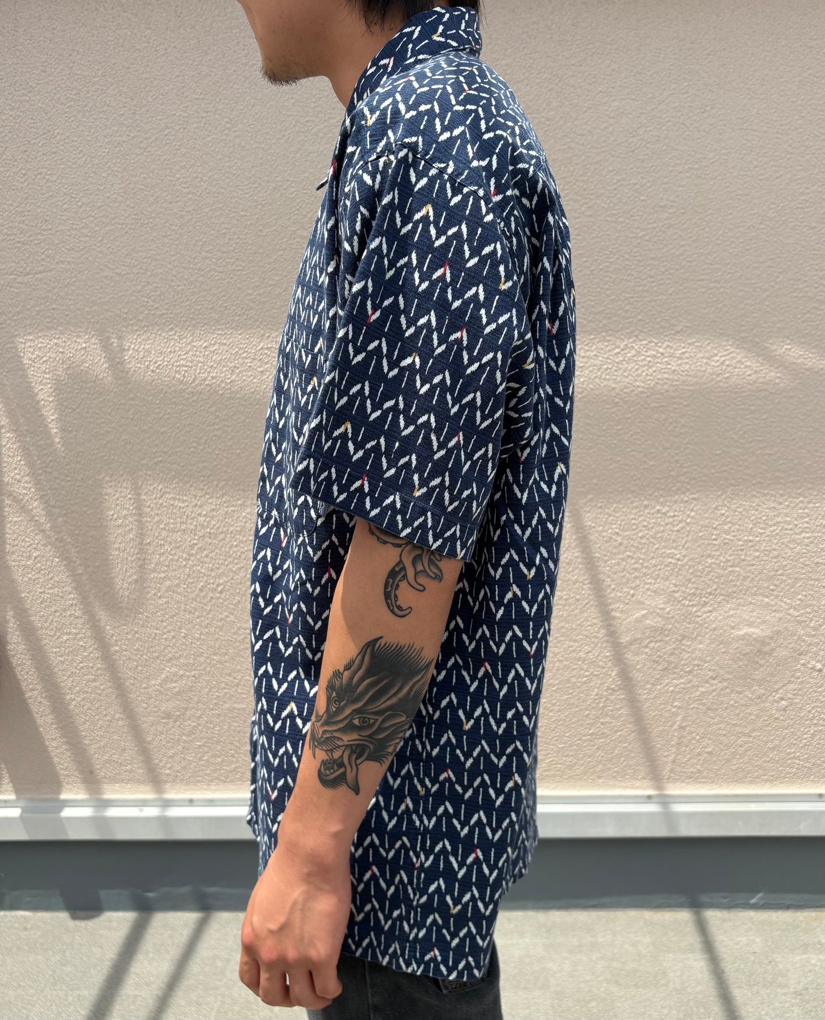 00's PATAGONIA「KASURI Japanese pattern A/C Shirt」半袖シャツ