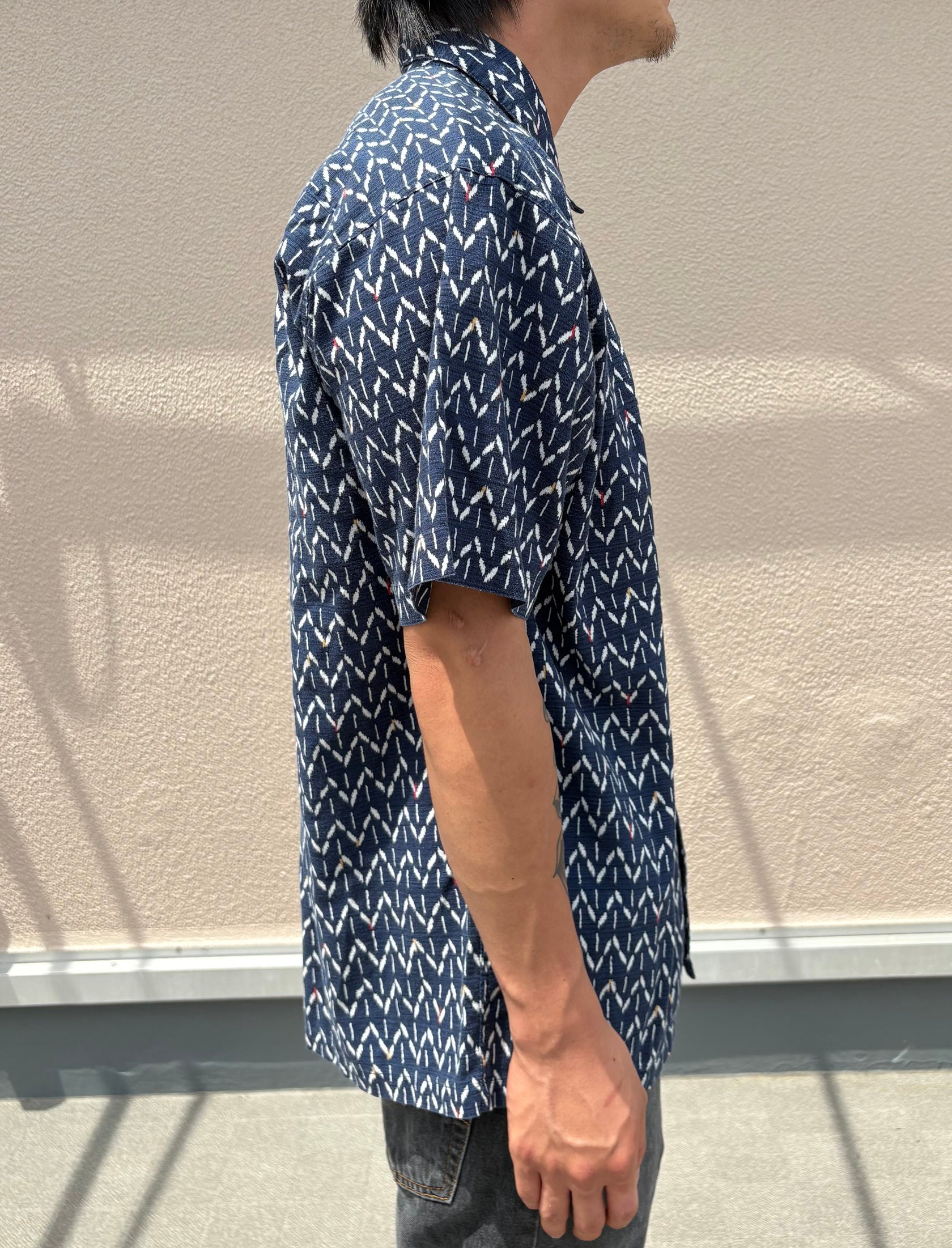 00's PATAGONIA「KASURI Japanese pattern A/C Shirt」半袖シャツ