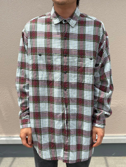 90's PATAGONIA「Organic Pima Cotton Check Shirt」雪なしタグ 長袖シャツ
