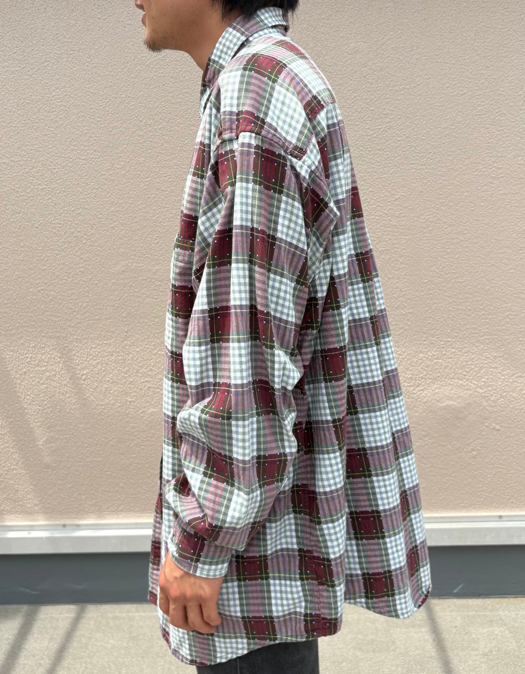 90's PATAGONIA「Organic Pima Cotton Check Shirt」雪なしタグ 長袖シャツ