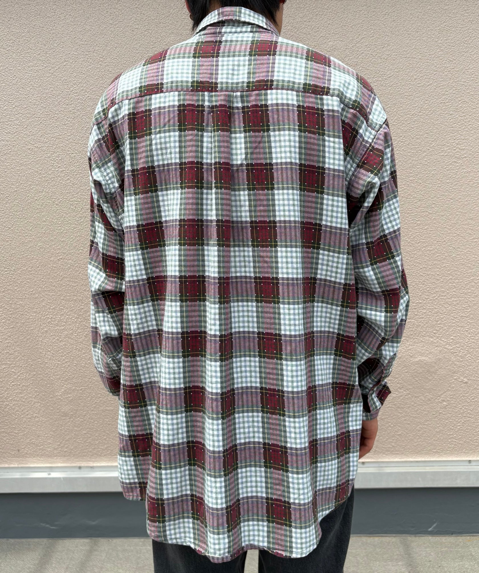 90's PATAGONIA「Organic Pima Cotton Check Shirt」雪なしタグ 長袖シャツ