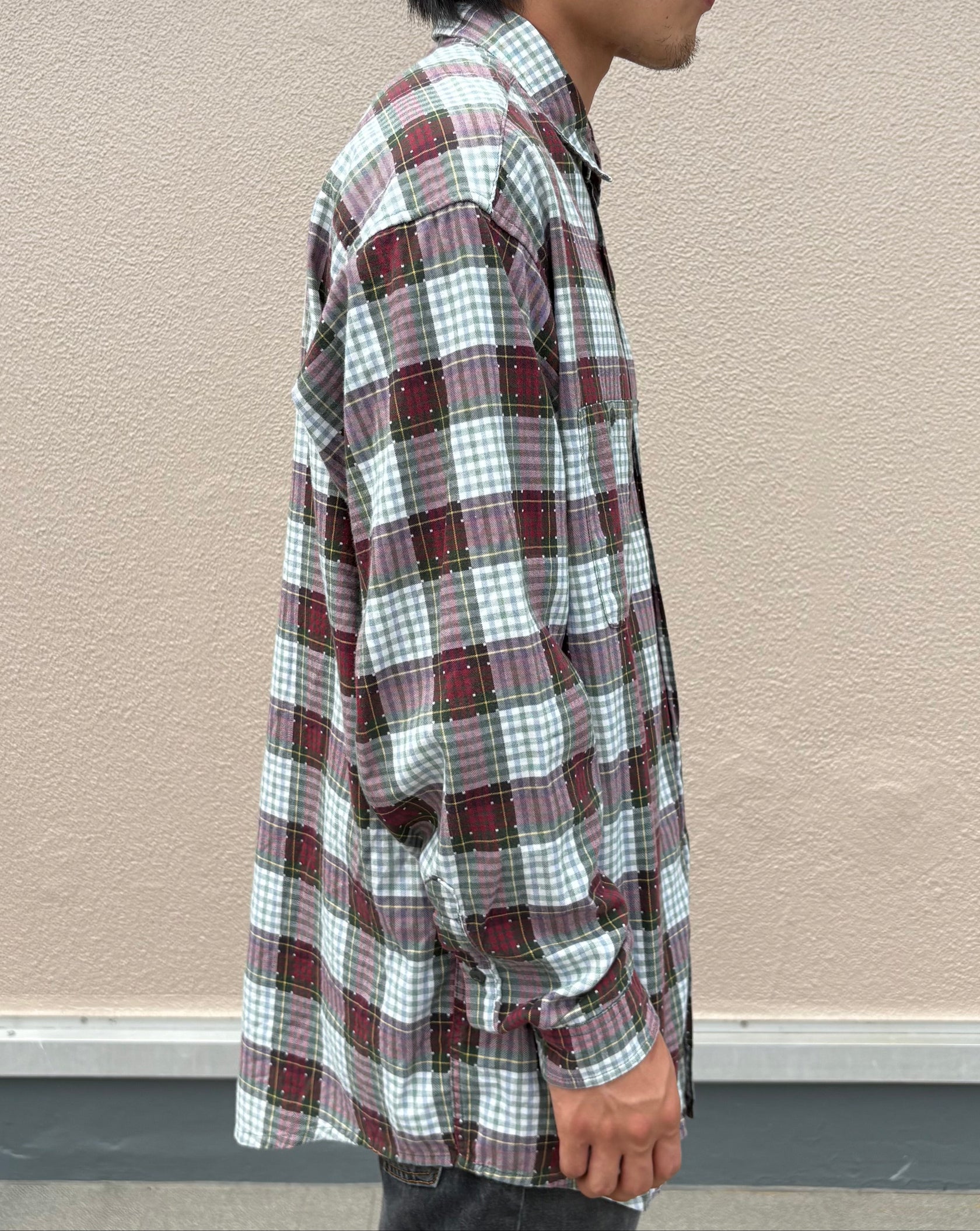 90's PATAGONIA「Organic Pima Cotton Check Shirt」雪なしタグ 長袖シャツ