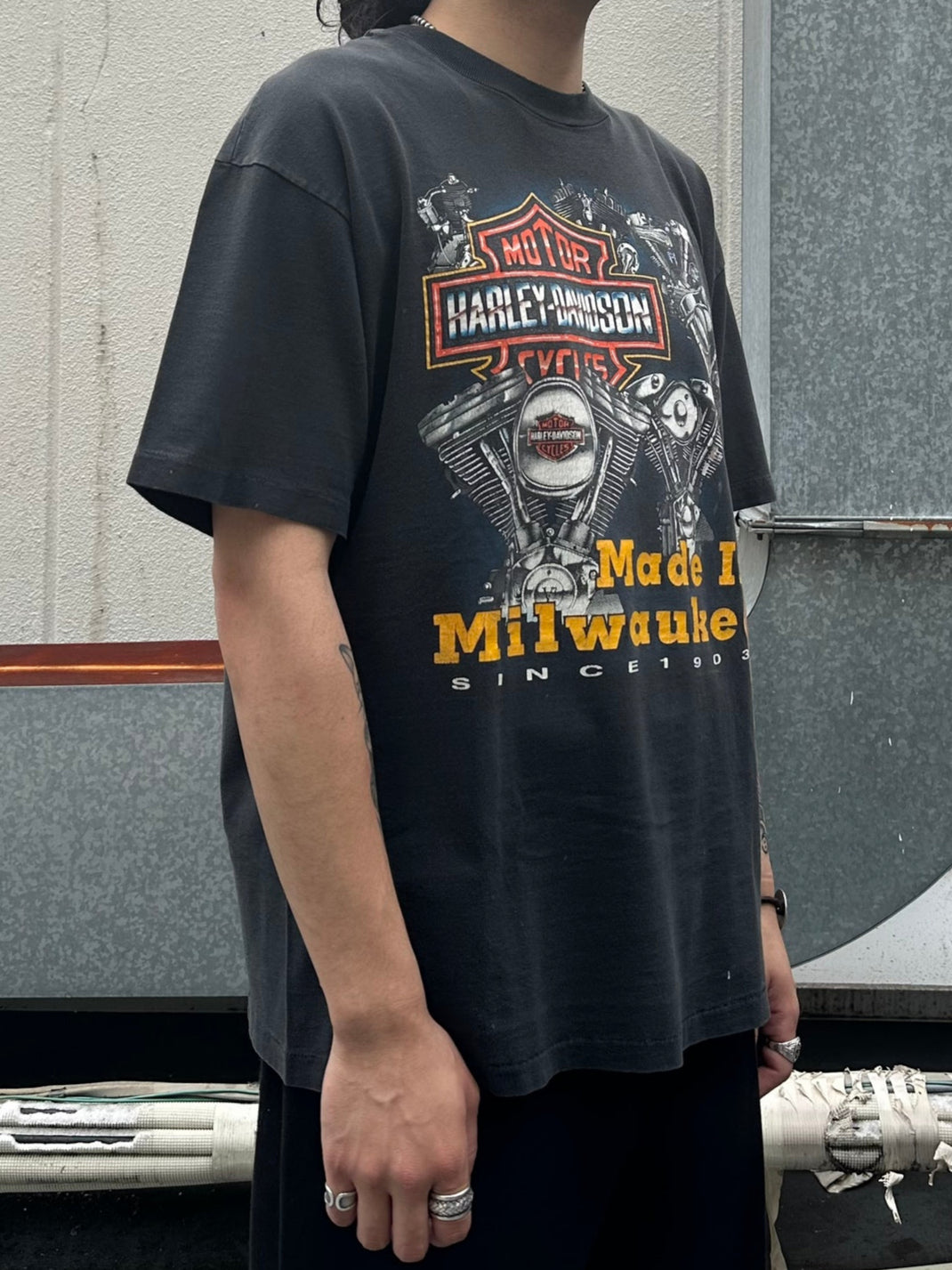 90's HARLEY-DAVIDSON「Twin Engine」ハーレーTシャツ