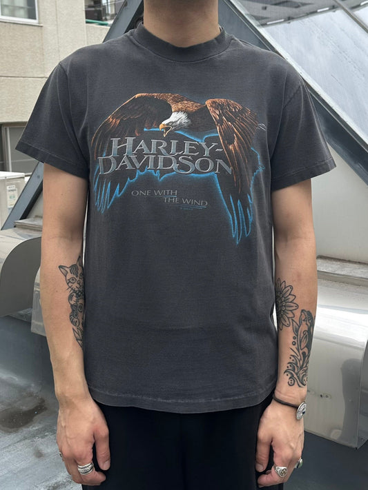 90's HARLEY-DAVIDSON 「ONE WITH THE WIND」USA製 ハーレーTシャツ