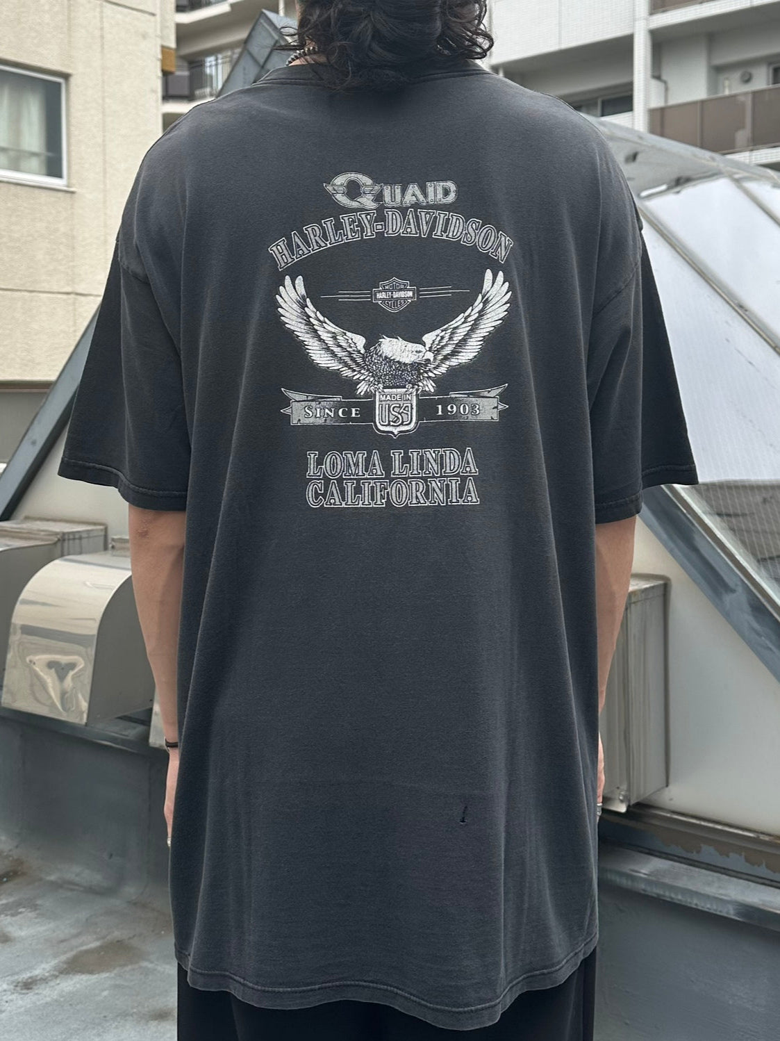 00's HARLEY-DAVIDSON「Eagle vs Dragon」USA製 ハーレーTシャツ