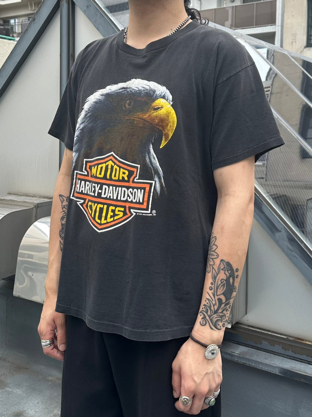 90's HARLEY-DAVIDSON「Bald Eagle」USA製 ハーレーTシャツ