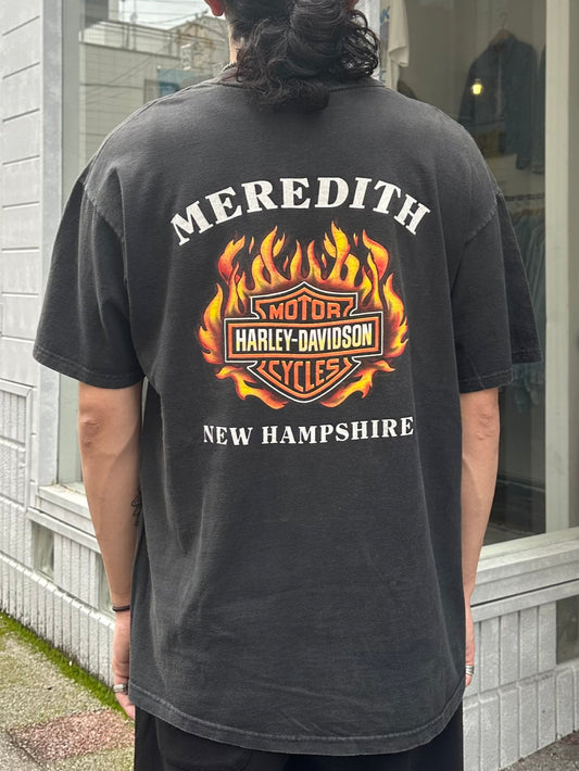 00's HARLEY-DAVIDSON「Meredith」USA製 ハーレーTシャツ