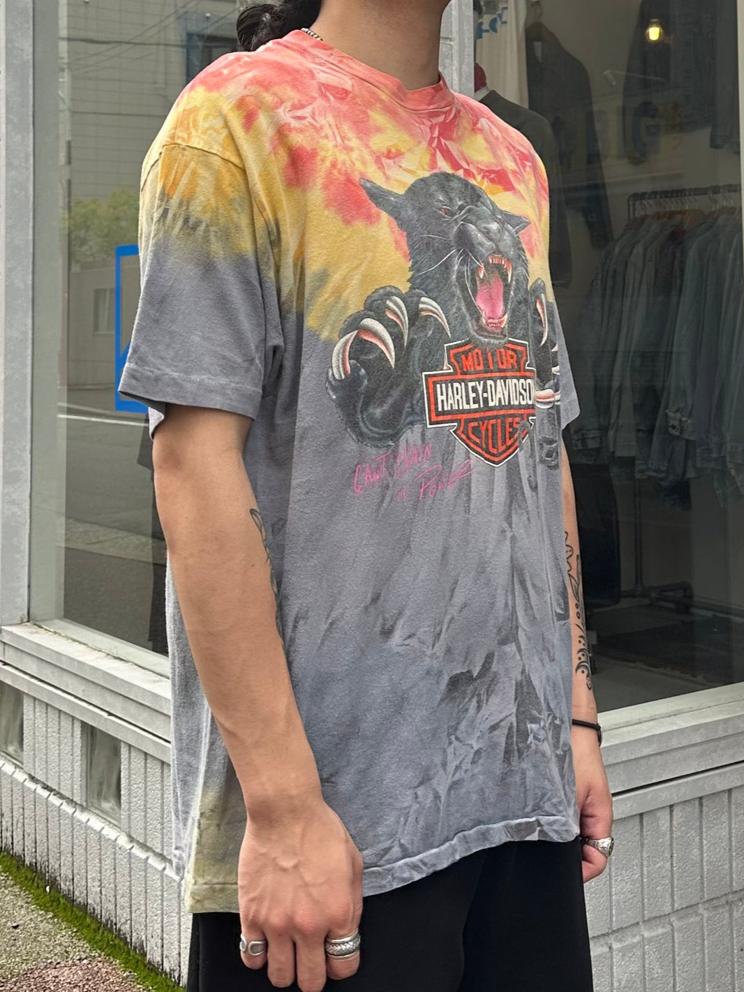 90's HARLEY-DAVIDSON「Can't Chain The Power Panther」USA製 ハーレーTシャツ