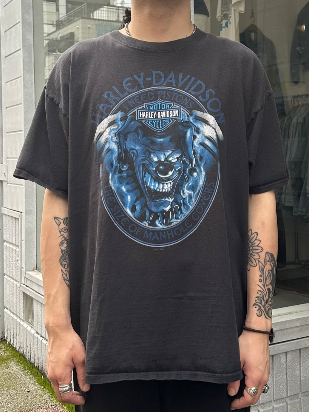 00's HARLEY-DAVIDSON「CLOWN&ARROWHEAD」ハーレーTシャツ