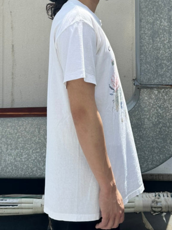 90's SWINDAL 「Count your friends as life's bouquet」ホワイトTシャツ