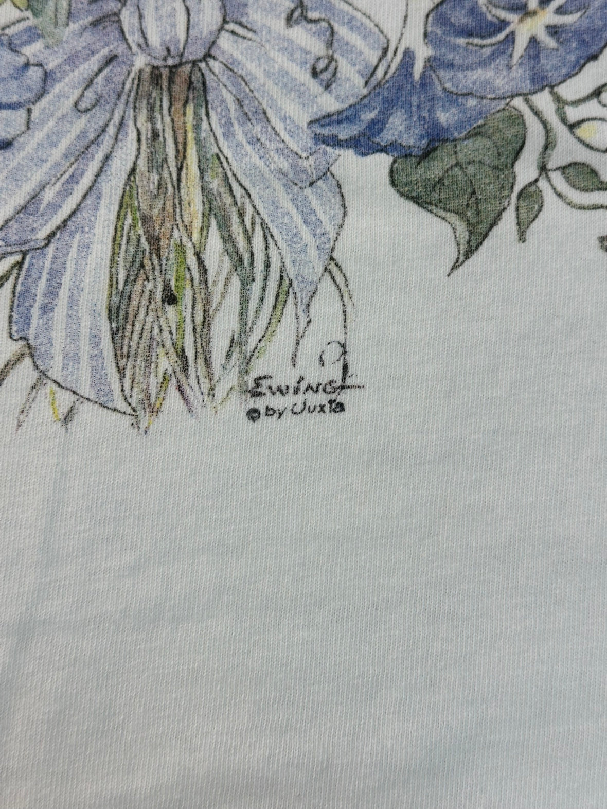 90's SWINDAL 「Count your friends as life's bouquet」ホワイトTシャツ