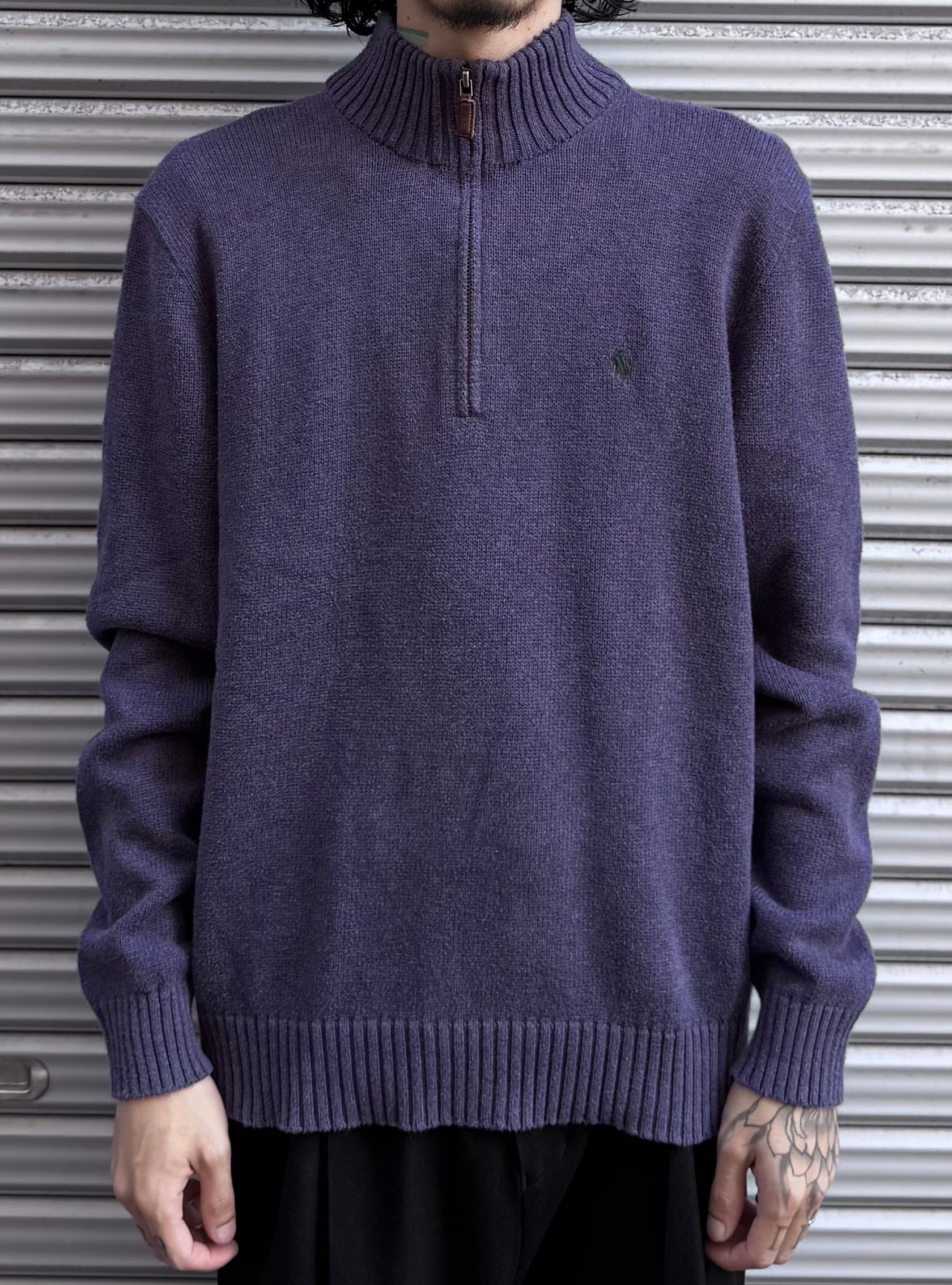 90’s「POLO by Ralph Loren」ハーフジップニット