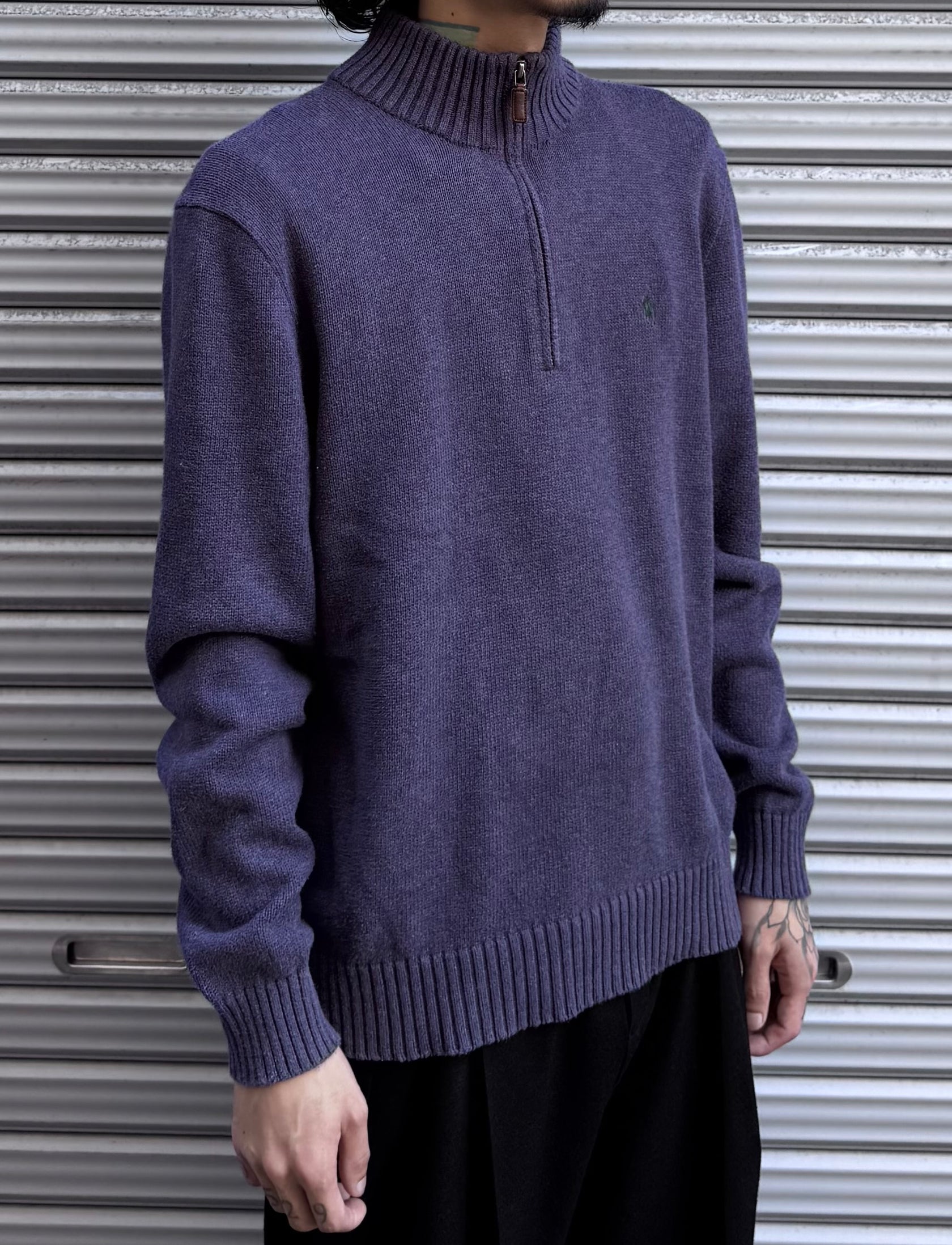 90’s「POLO by Ralph Loren」ハーフジップニット