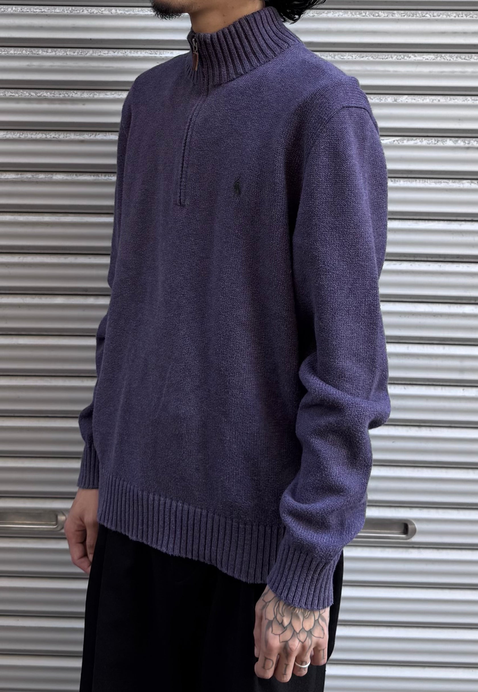 90’s「POLO by Ralph Loren」ハーフジップニット