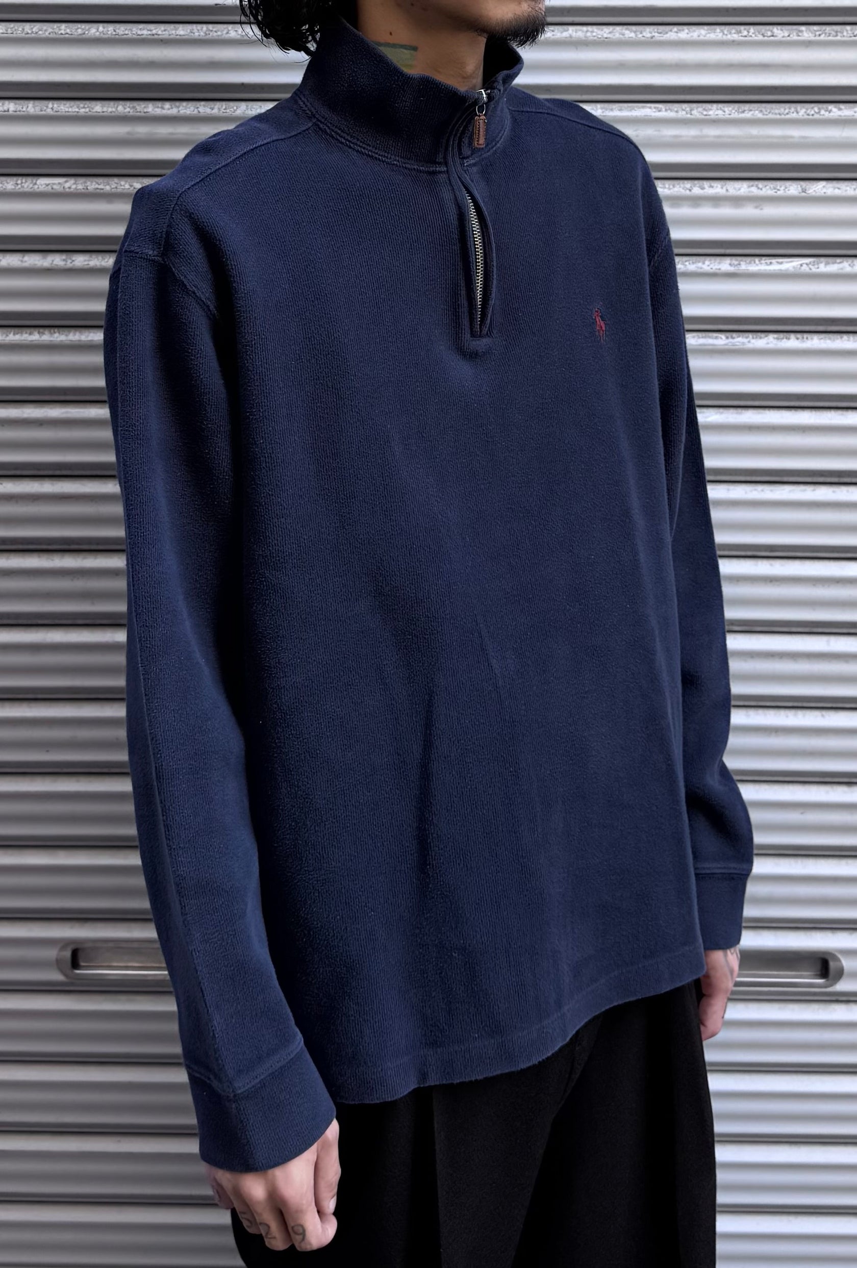 90’s「POLO by Ralph Loren」ハーフジップニット