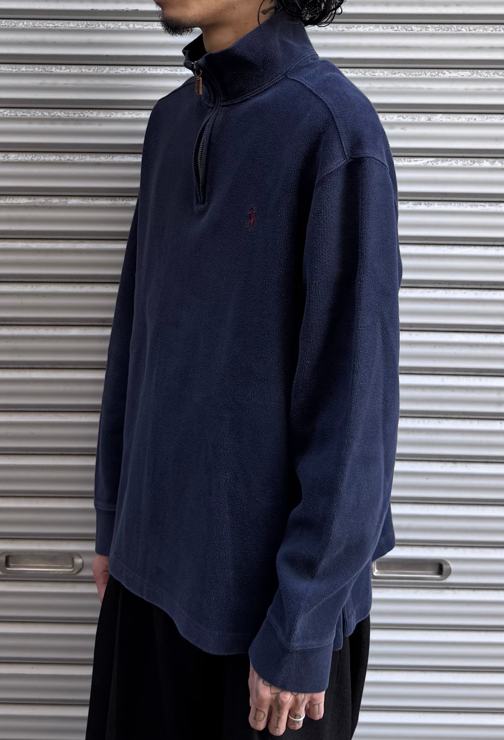 90’s「POLO by Ralph Loren」ハーフジップニット