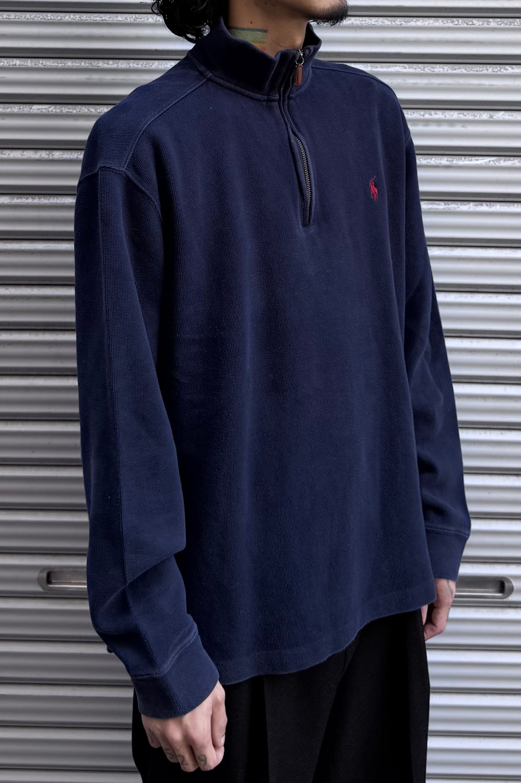 90’s「POLO by Ralph Loren」ハーフジップニット