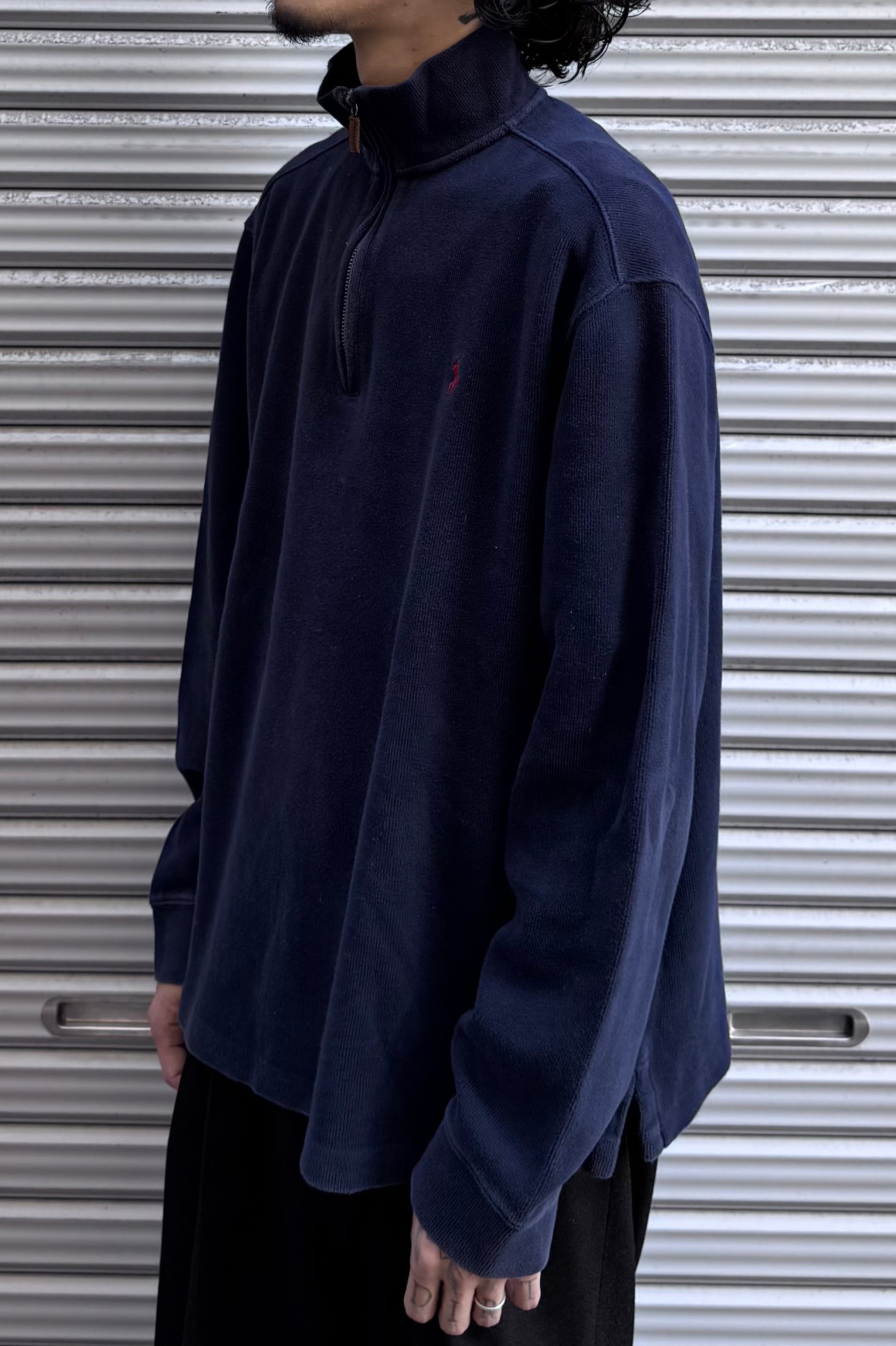 90’s「POLO by Ralph Loren」ハーフジップニット