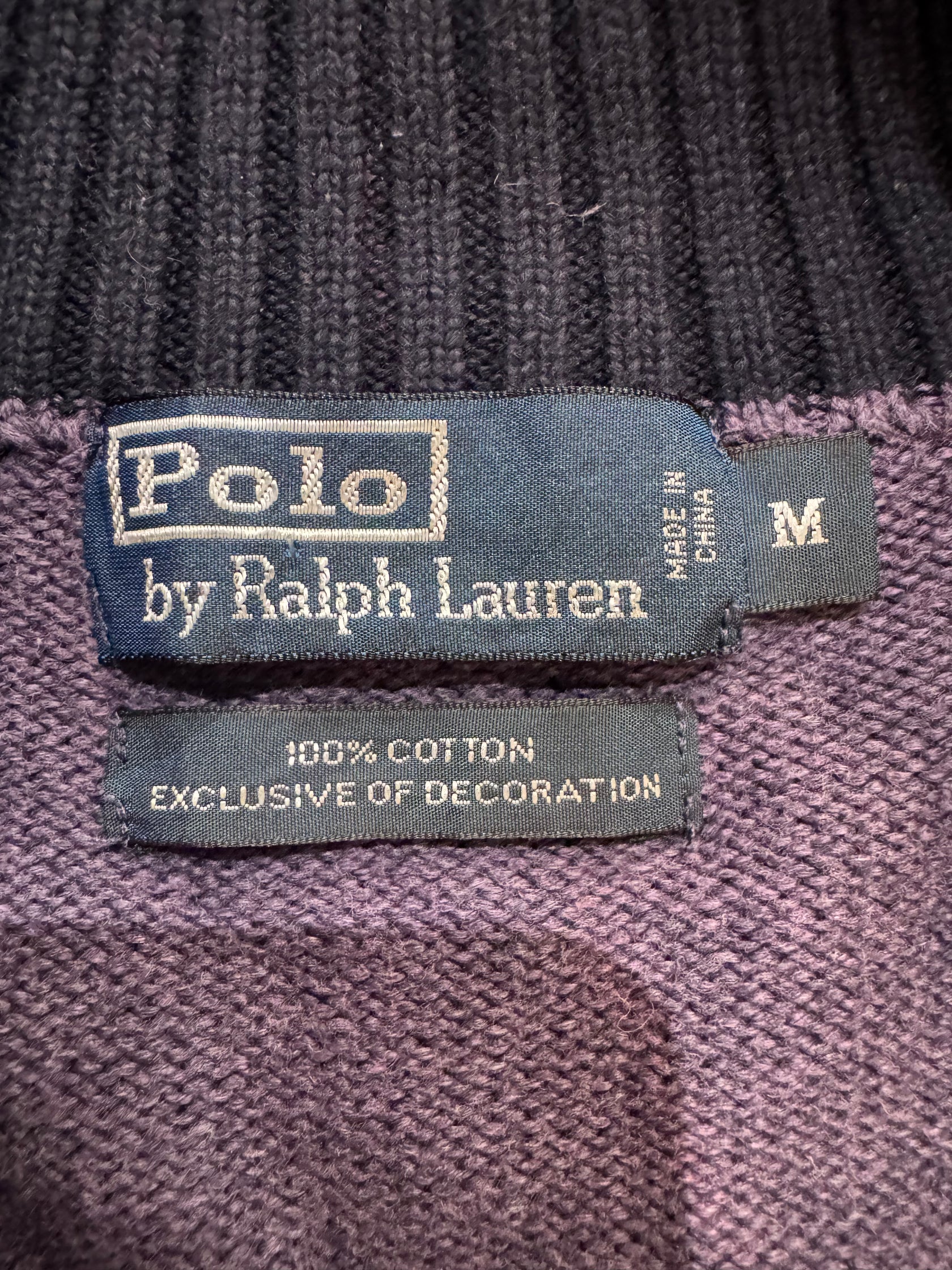 90’s「POLO by Ralph Loren」ハーフジップニット